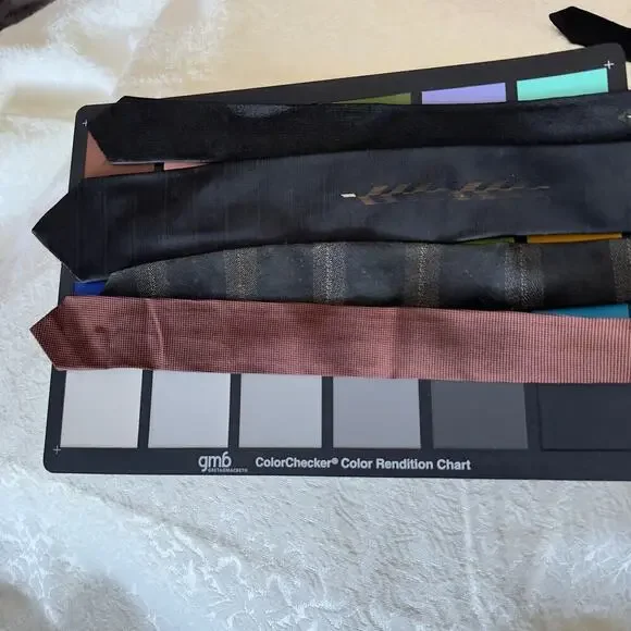 Lot of 4 Skinny Ties Vintage 1960’s Silk Wide Fall Winter Black Green Necktie - Picture 5 of 10